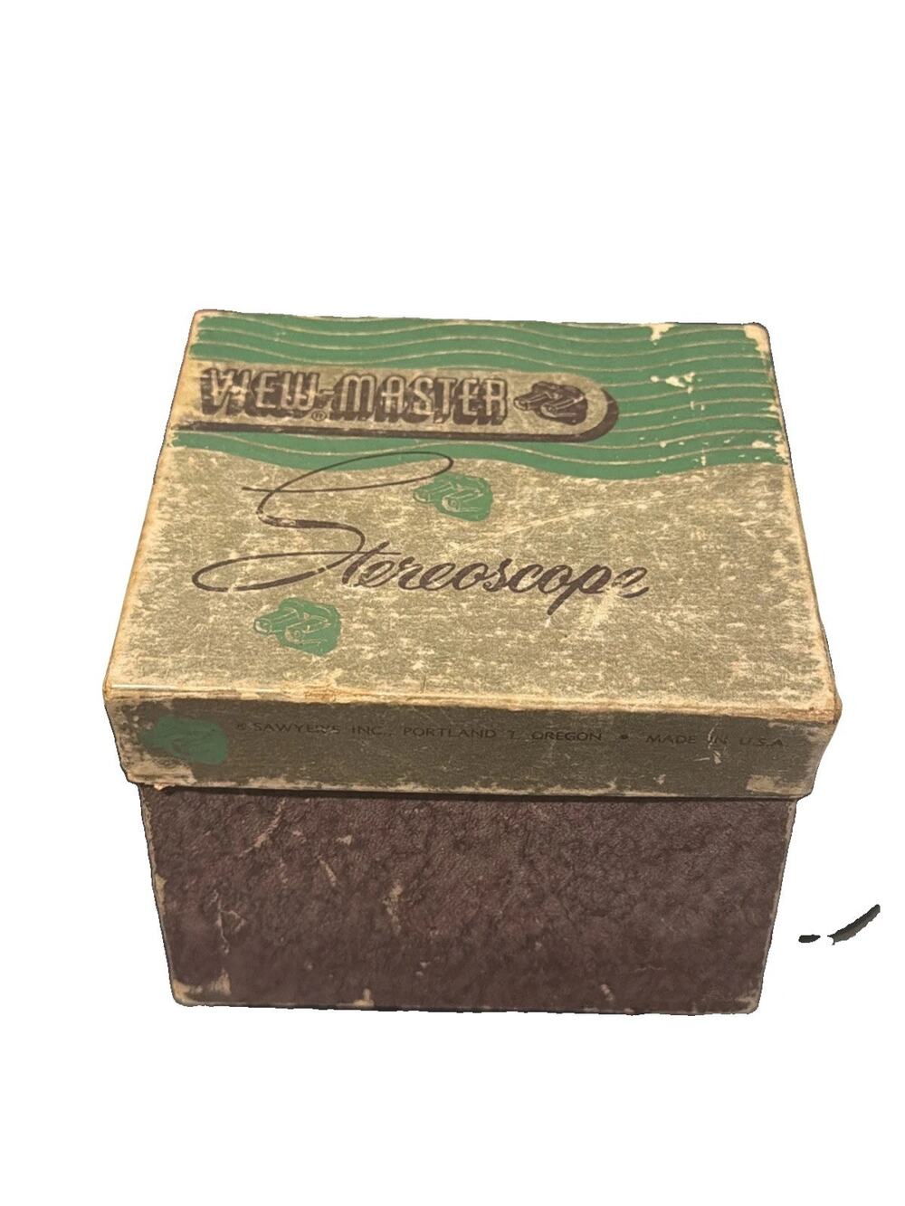 Vintage 1940s Sawyer’s View-Master Stereoscope 3D Viewer w/ Box & Disney, Scooby